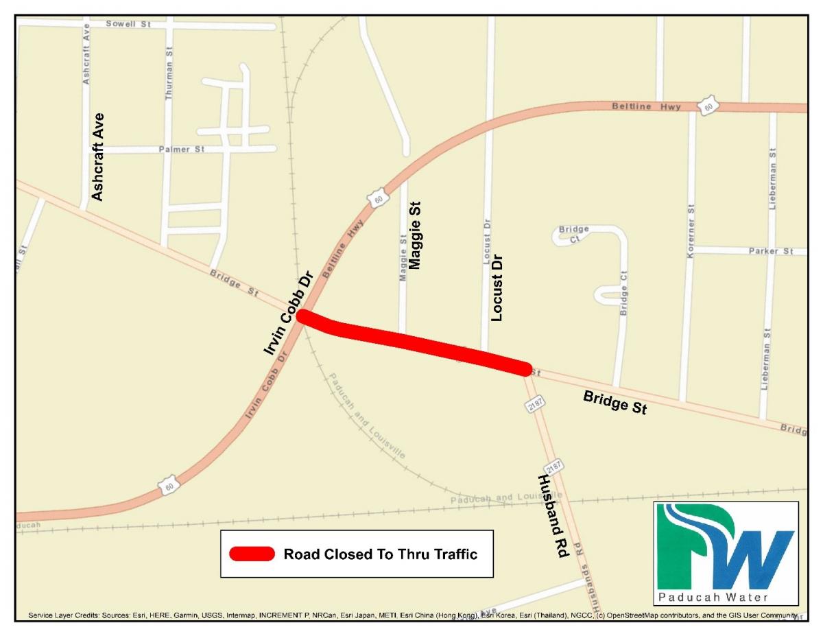 Paducah Water project map